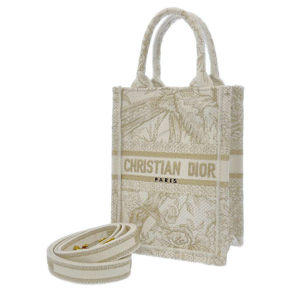 Dior Shoulder 2way Mini Bag Gold White - Picture 2 of 14